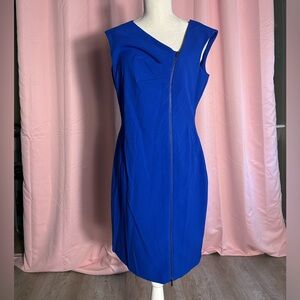 Calvin klein office dress: Royal Blue front zipper